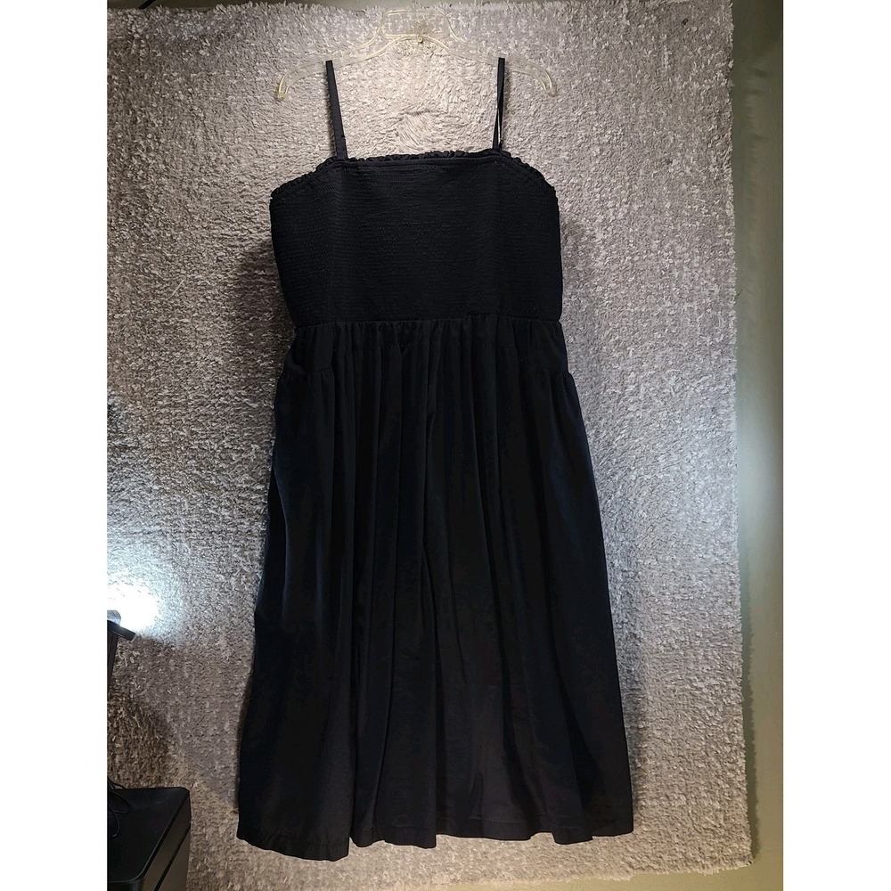 Old Navy Women's Fit & Flare Smoked Sleeveless Midi Dress Cotton Plus 2X Cotton
